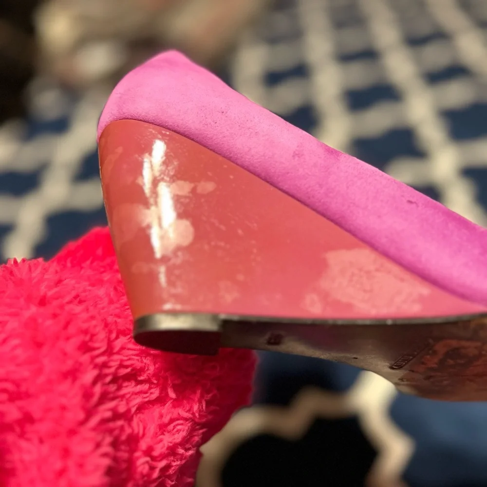 Cole Haan Suede Grape Purple  wedge Heel 8.5